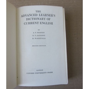 HORNBY (A. S.) - THE ADVANCED LEARNER'S DICTIONARY OF CURRENT ENGLISH