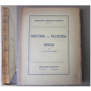 NEVES (A. J. DE GOUVÊA) - HISTÓRIA DA FILOSOFIA GREGA