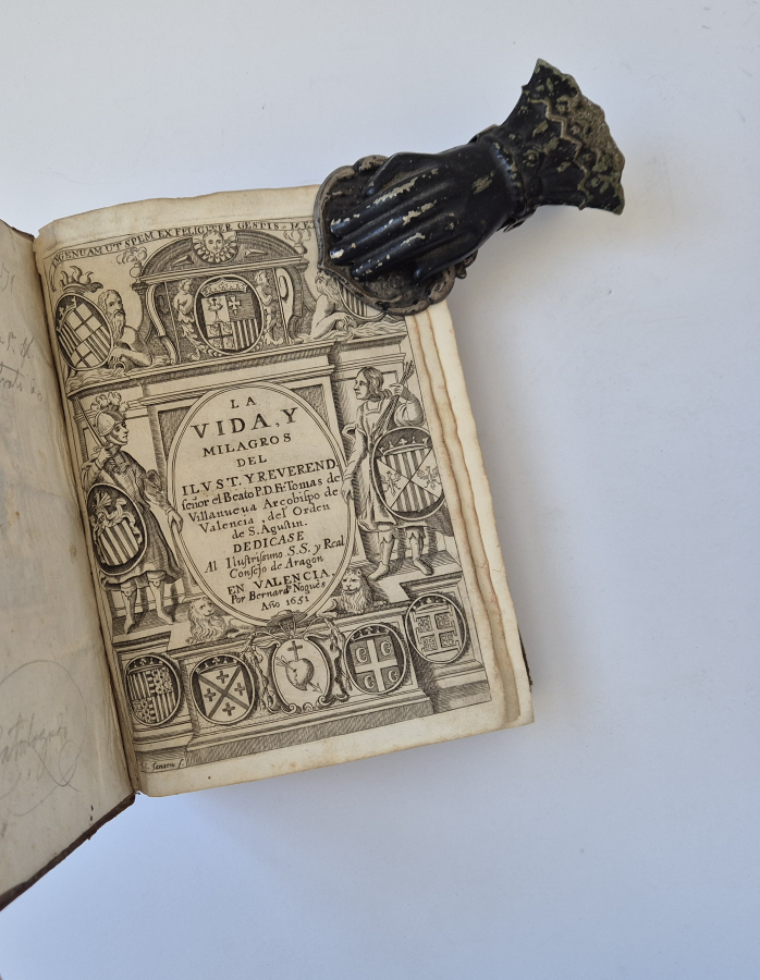 13869 a SALON (MIGUEL BARTOMEU) - VIDA, Y MILAGROS DEL ILUSTMO. Y REVERENDMO. SENÕR EL B. P. D. F. TOMAS DE VILLANUEVA ARÇOB