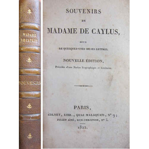 CAYLUS (MARTHE-MARGUERITE DE) - SOUVENIRS DE MADAME DE CAYLUS