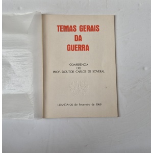 SOVERAL (CARLOS EDUARDO DE) - TEMAS GERAIS DA GUERRA