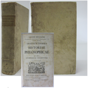 BRUCKER (JOHANN JACOB) -  INSTITUTIONES HISTORIAE PHILOSOPHICAE