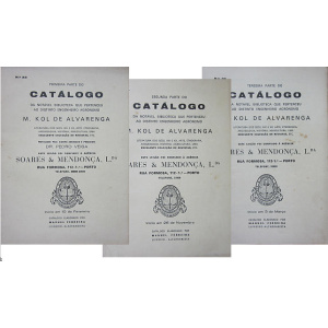 FERREIRA (MANUEL) - CATÁLOGO DA NOTÁVEL BIBLIOTECA QUE PERTENCEU AO DISTINTO ENGENHEIRO AGRÓNOMO M. KOL DE ALVARENGA