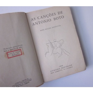 BOTTO (ANTÓNIO) - AS CANÇÕES DE ANTÓNIO BOTO