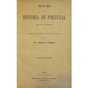 CHAGAS (MANUEL PINHEIRO) - RESUMO DA HISTORIA DE PORTUGAL