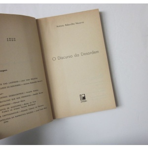 NAVARRO (ANTÓNIO REBORDÃO) - O DISCURSO DA DESORDEM