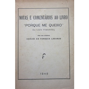 LARANJO (ACÁCIO DA FONSECA) - NOTAS E COMENTÁRIOS AO LIVRO 