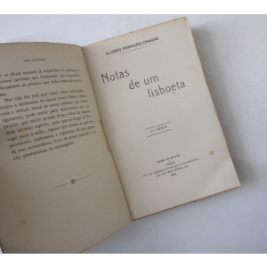 CHAGAS (ÁLVARO PINHEIRO) - NOTAS DE UM LISBOETA