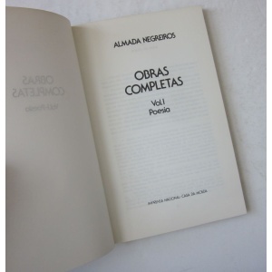 NEGREIROS (JOSÉ DE ALMADA) - OBRAS COMPLETAS. Vol. I - Poesia
