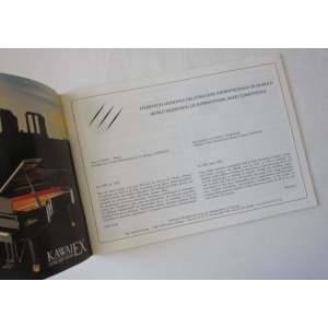 FÉDÉRATION MONDIALE DES CONCOURS INTERNATIONAUX DE MUSIQUE / WORLD FEDERATION OF INTERNATIONAL MUSIC COMPETITIONS 1992