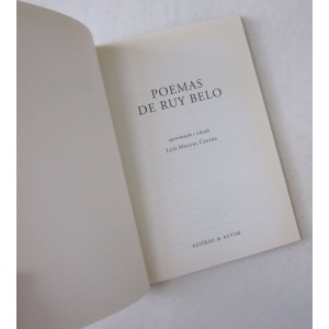 BELO (RUY) - POEMAS DE RUY BELO, ditos por LUÍS MIGUEL CINTRA