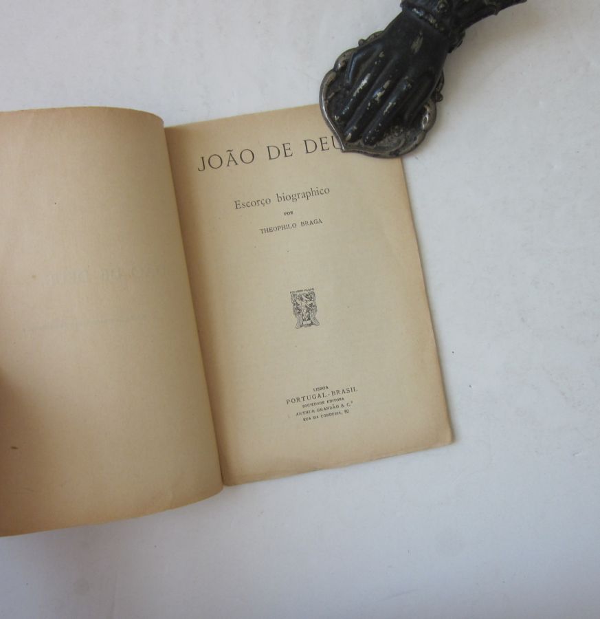 20657 aTHEOPHILO BRAGA - JOÃO DE DEUS. ESCORÇO BIOGRAPHICO