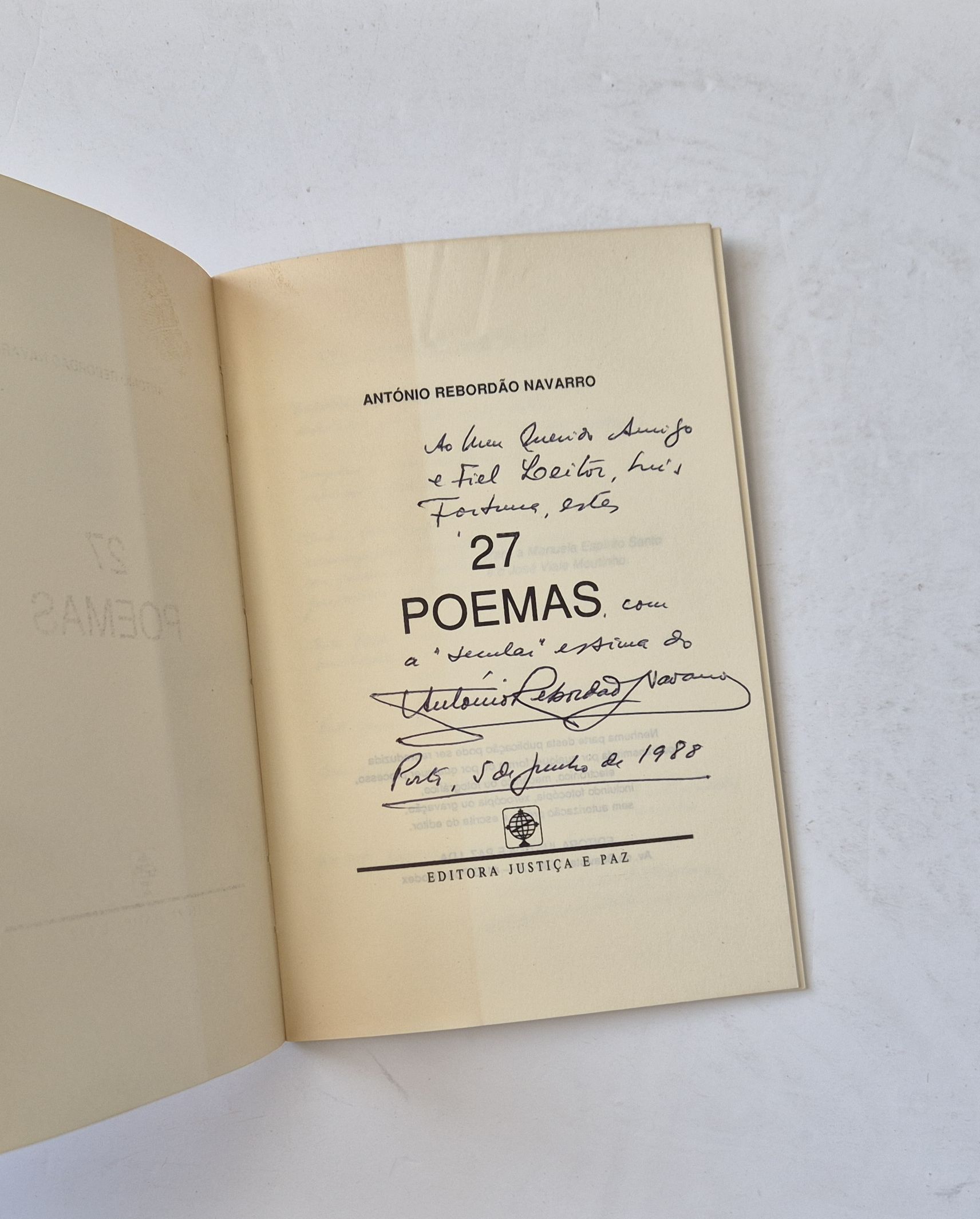 21448 NAVARRO (ANTÓNIO REBORDÃO) - 27 POEMAS
