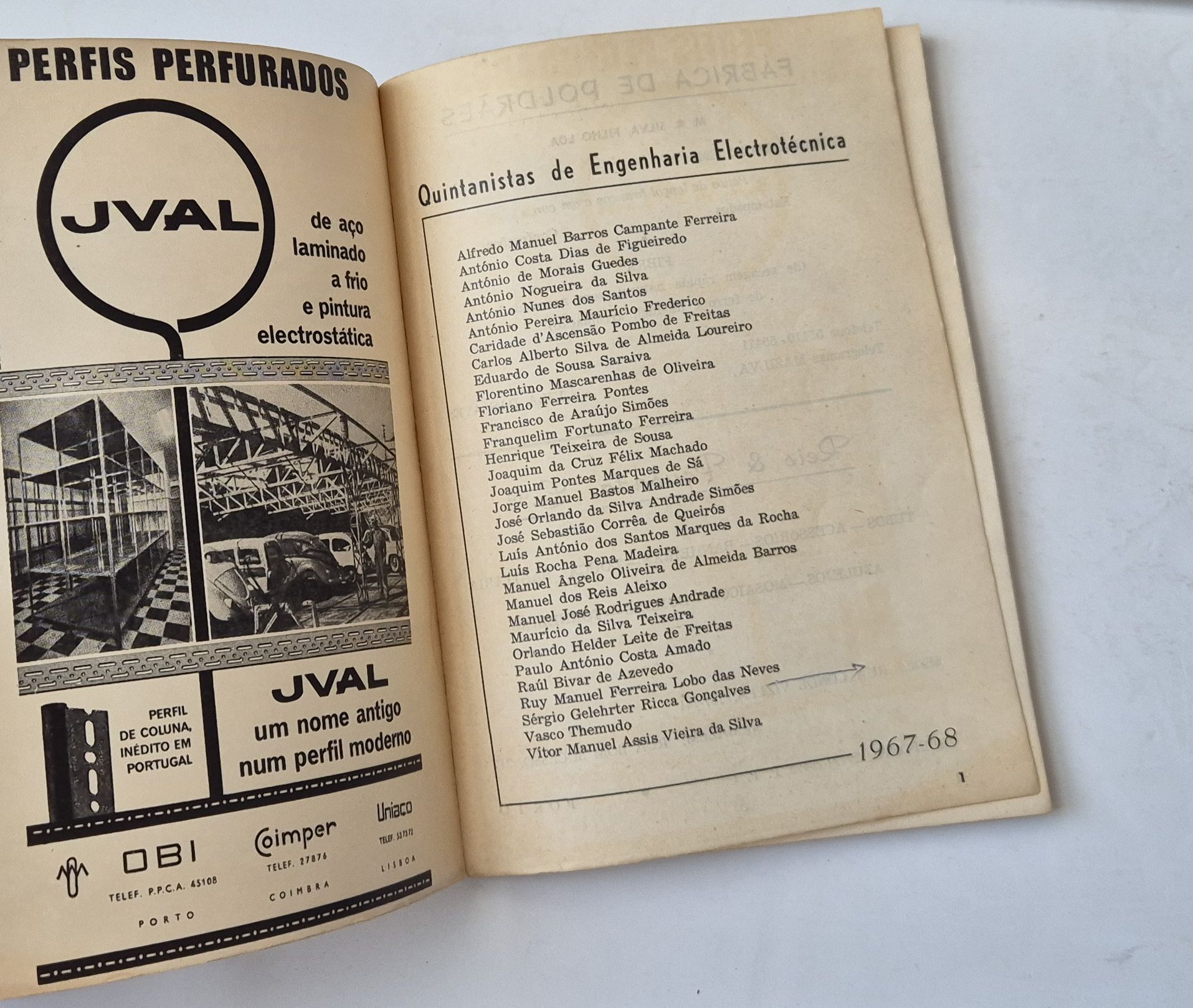 21453 x QUINTANISTAS DE ENGENHARIA ELECTROTÉCNICA - UNIVERSIDADE DO PORTO 1968