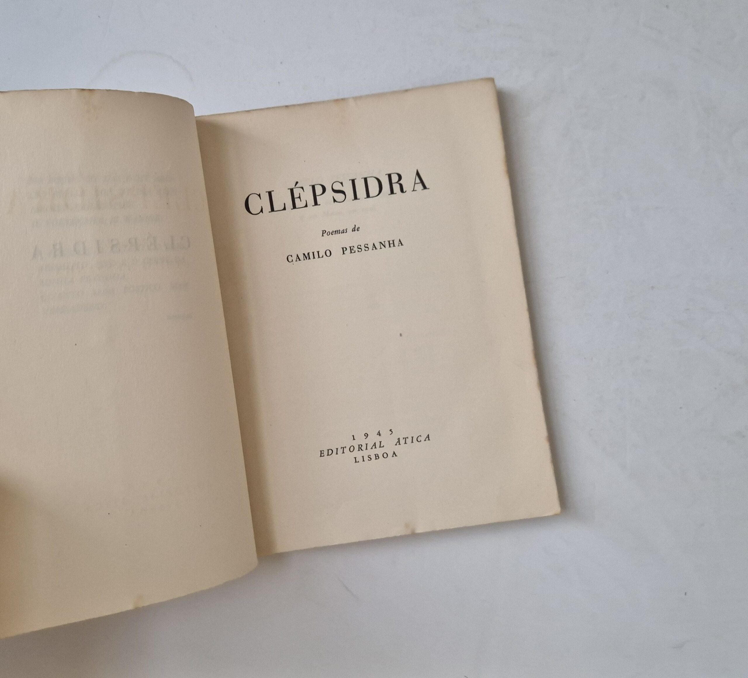 2159 a PESSANHA (CAMILO) - CLÉPSIDRA
