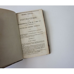 LOUIS PHILIPPE - CHEMINS VICINAUX. INSTRUCTION POUR L'EXÉCUTION DE LA LOI DU 21 MAI 1836