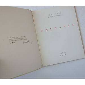 CARVALHO (JOSÉ LUIZ BRANDÃO DE) - CANTARES
